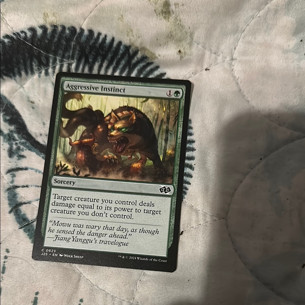 Magic Card - Aggressive Instinct with Green and Black